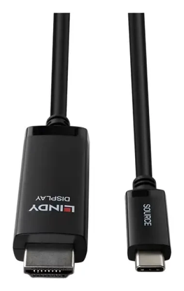 Lindy USB-C na HDMI 8K60 černá / Kabel / 2 m / 144 Hz (43434)