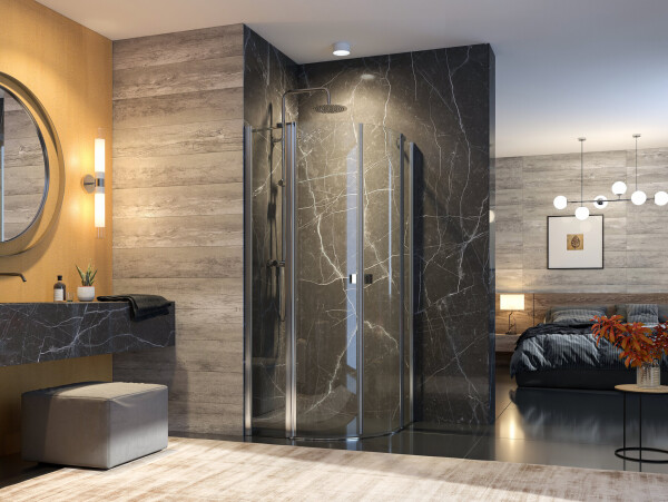 Aquatek GLASS S6 90 cm CHROM Sprchová zástěna