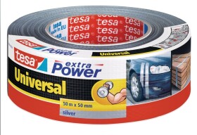 Tesa opravná páska Extra Power Universal, 50 m x 50 mm, textilní, silně lepicí, stříbrná