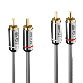 Lindy Cromo Line antracitová / Audio kabel / 2x RCA - 2x RCA / 2 m (35346)