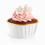 Cake star Samonosné košíčky bílo-zlaté 50ks