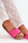Dámské sandály na korkové platformě s ozdobným detailem fuchsie Vessira 38