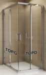 SanSwiss TOPD 1000 50 22 Pravý díl sprchového koutu 100 cm, aluchrom/durlux