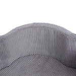 PLUSH NEST PLUSH NEST Suchý bazén Květinová zóna Prémiový manšestr šedý 95 × 30 cm s podložkou a 200 míčky