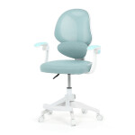Dětská židle, výškově nastavitelná, modrá síťovina, KA-W8008 BLUE