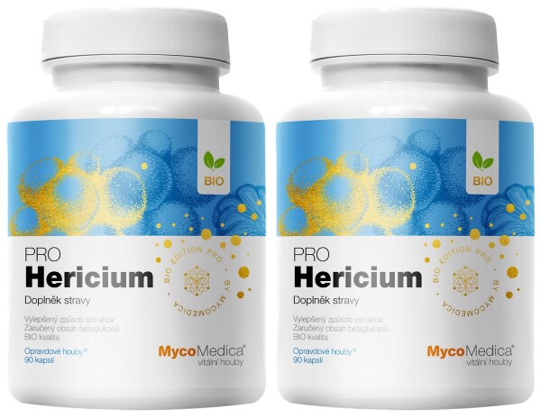 2x MycoMedica Hericium PRO 180 kapslí