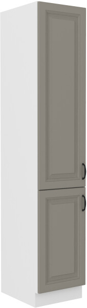 Vysoká potravinová skříňka Stilo 40 DK-210 2F Barva korpusu: Bílá, Barva dvířek: Clay Grey