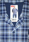Pánské rozepínané pyžamo Luna 797 3XL-4XL modrá 3xl