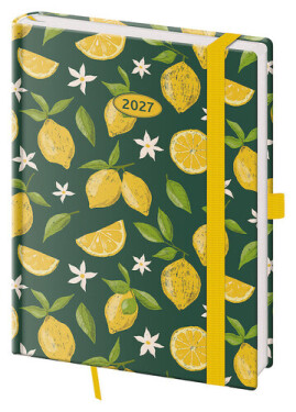 Diář 2027 týdenní B6 Vario - Lemons s gumičkou