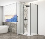 GELCO - TRINITY BLACK obdélníkový kout 1100x800 levý, matné sklo, GT5680-11ML-B GT5680-11ML-B