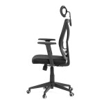Kancelářská židle, houpací mechanismus, černá síťovina, KA-Q851 BK