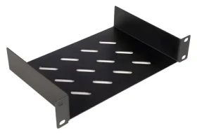 Equip 10" černá / Police pro rack / 1U / pevná / hloubka 150 mm / nosnost 100 kg (EZFS-10-1-15-B)