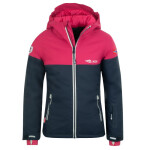 Trollkids Dívčí bunda s kapucí Hallingdal Navy blue/pink (223-114) 98