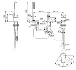 IDEAL STANDARD - La Dolce Vita Baterie na okraj vany, 3-otvorová instalace, kartáčované zlato BD670A2