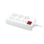 LogiLink Prodlužovací kabel 9 zásuvek bílá / Prodlužovací kabel / 9 zásuvek / 1,5 m / vypínač / 3500 W (LPS201)
