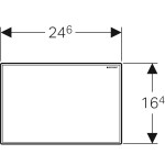 Geberit krycí deska plast chromlesk pro Sigma UP320 115.768.21.1 115.768.21.1