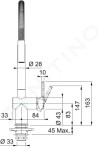 FRANKE - Active Dřezová baterie FN 3407.901, s flexibilním ramenem, matná černá 115.0653.409