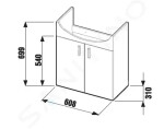 JIKA - Lyra Umyvadlová skříňka, 608x310x699 mm, bílá H4519624323001
