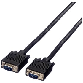 Value VGA kabel VGA pólové Zástrčka, VGA pólové Zástrčka 2.00 m černá 11.99.5252 stíněný VGA kabel