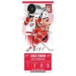 Obraz Detroit Red Wings NHL Sergei Fedorov Retirement Night Ticket 3D Block Art