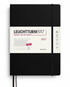 Týdenní plánovač Black, Composition B5 2027, anglicky