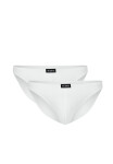 Pánské slipy z Pima bavlny ATLANTIC Mini 2Pack - bílá L