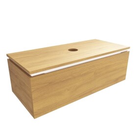 Koupelnová skříňka s krycí deskou SAT Feel 100x30x46 cm medový dub mat SATFEEL100DMD SATFEEL100DMD
