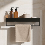 REA - Police do koupelny SF01 60cm black matt REA-06002