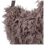 Stylová dámská plyšová kabelka do ruky Oresti, tmavě šedá