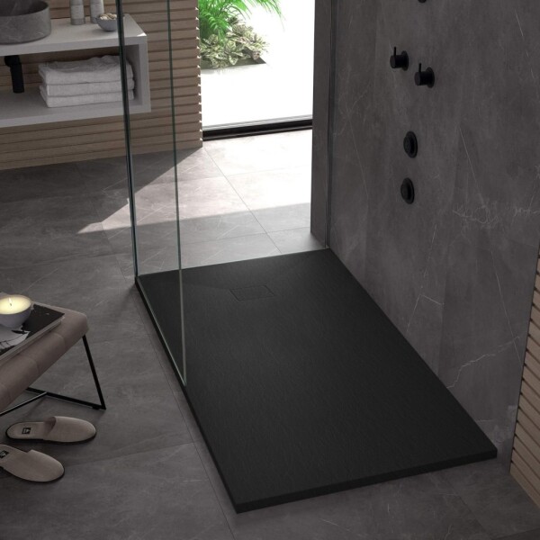 REA - Sprchová vanička Magnum Black 100x80 REA-K3907