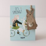 Blossombs Semínka divokých květin Rabbit/Bike + pohlednice, modrá barva, papír