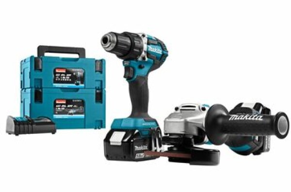 Makita DLX2190TJ1 / Sada aku nářadí: vrtačka DDF484 úhlová bruska DGA506 / 18V / 2x 5.0Ah (DLX2190TJ1)