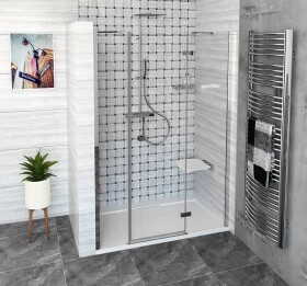 POLYSAN - FORTIS sprchové dveře do niky trojdílné 1400, čiré sklo, pravé FL1514R