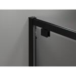 MEXEN/S - Exo sprchový kout dveře křídlové 95 x 90, transparent, černá 8181-095-090-70-00