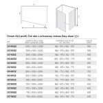 Mereo Sprchový kout, Novea, obdélník, pivotový, 70x100 cm, chrom ALU, sklo Čiré, dveře L/P a pevný díl CK13903Z