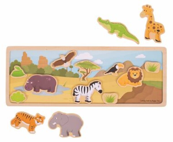 Bigjigs Toys Magnetické puzzle safari