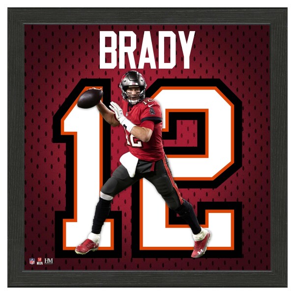 Obraz Tampa Bay Buccaneers NFL Tom Brady #12 Impact Jersey