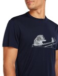 Pánské merino triko s krátkým rukávem ICEBREAKER Mens Core SS Tee Canoe Companions, Midnight Navy velikost: L