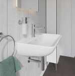 DURAVIT - ME by Starck Umyvadlo 60x40 cm, s přepadem, s otvorem pro baterii, WonderGliss, bílá 23436000001