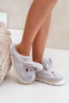 Bavlněné Pantofle S Motivem Králíčka Světle Šedé Natasha 40/41