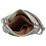 Stylová dámská koženková crossbody kabelka Folomija, šedá