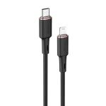 Acefast C2-01 USB-C (M) - Lightning (M) černá / Kabel / 1,2 m / 30W / MFi certifikace