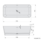 POLYSAN - LEYLA volně stojící vana rockstone 170x78cm, bílá mat 92530