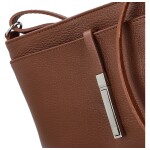 Módní dámská kožená crossbody kabelka Ofelie, hnědá