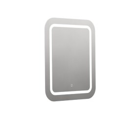 Naturel - Zaoblené zrcadlo 60x70 cm s LED osvětlením, topná fólie, senzor s nastavitelnou teplotou 2700-6500K, IP44 ZIL6070KTLEDS ZIL6070KTLEDS