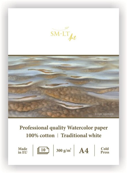 SM.LT Professional Quality akvarelový blok A4 300 g/m2 10 listů 100%