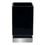 Spirella ROMA kelímek na kartáčky černý / keramika / stříbrný podstavec (7610583179722)