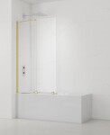 Vanová zástěna SAT Walk-In Xmotion 150x117,5 cm zlatá SATWIXMVZ150Z SATWIXMVZ150Z