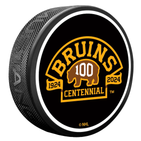 Mustang Puk Boston Bruins 100th Anniversary Commemorative Hockey Puck