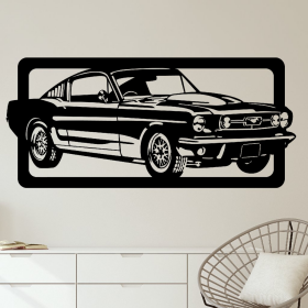 Samolepka Ford Mustang Barva: černá, Velikost: 40 x 18 cm